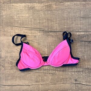 Merona Pink and Navy Push-up Bikini Top